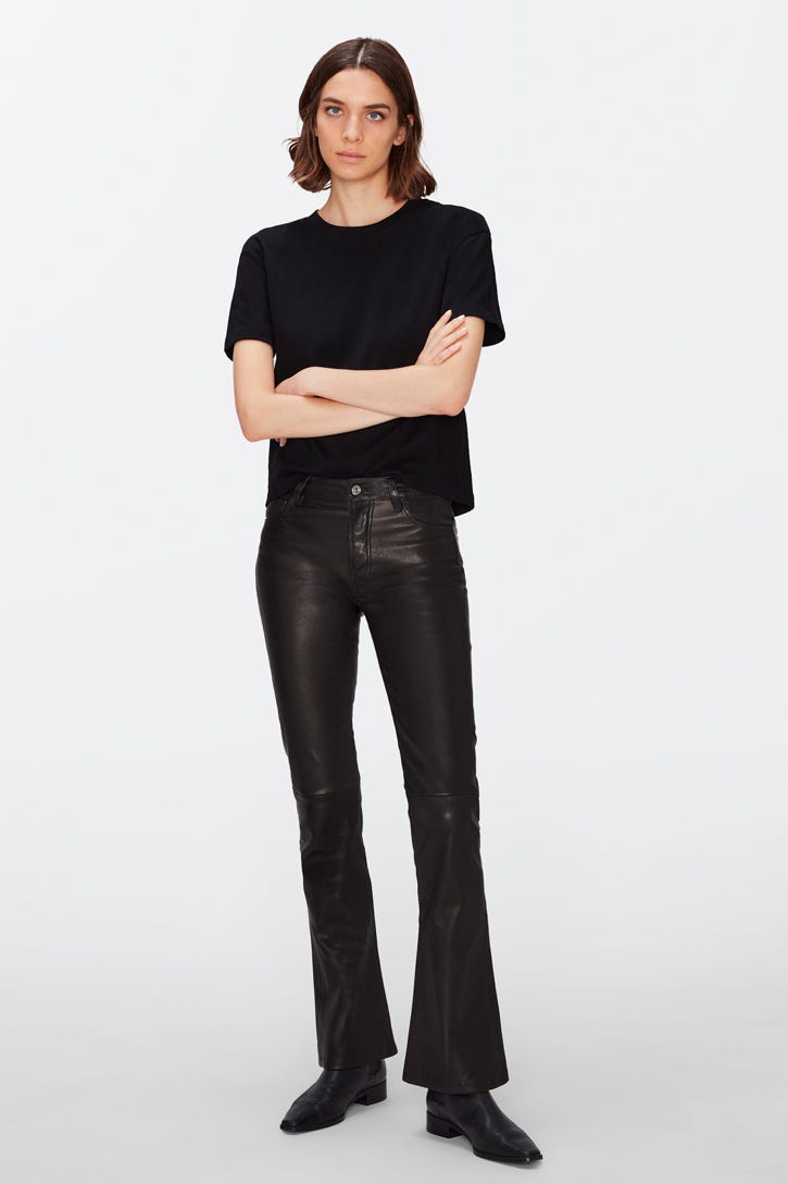 7 For all Mankind - Bootcut Tailorless Leather Black