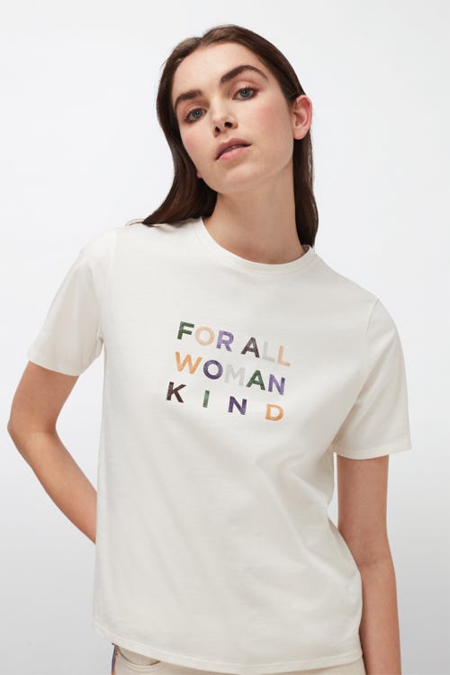 TEE COTTON FOR ALL WOMENKIND PRINT WINTER WHITE