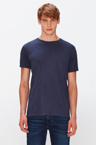 7 For all Mankind - Featherweight Tee Pima Cotton Navy